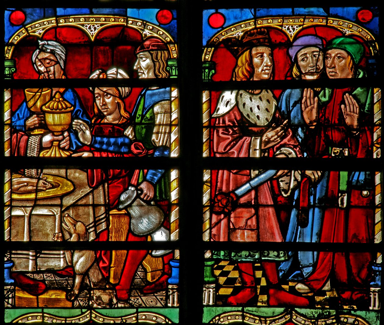 Le festin de Balthazar et il demande aux prêtres la signification de l