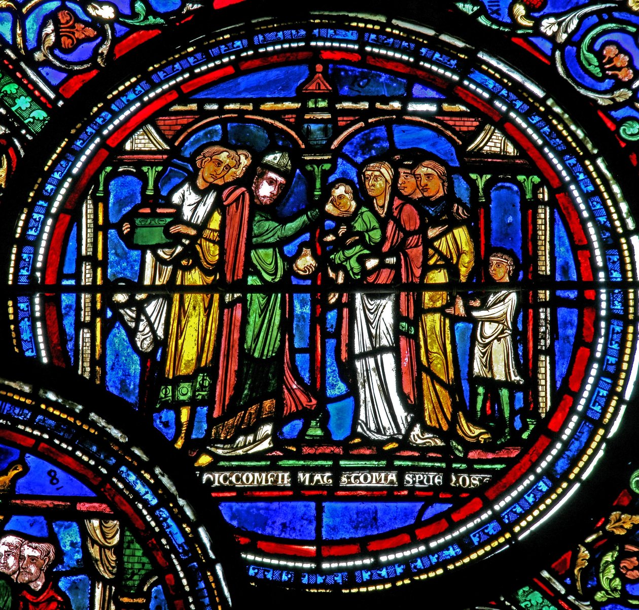 Saint Thomas Becket confirmant des enfants - French School