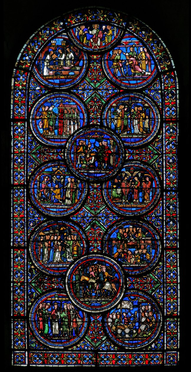 Fenêtre w23 représentant la fenêtre de Saint Thomas Becket - French School