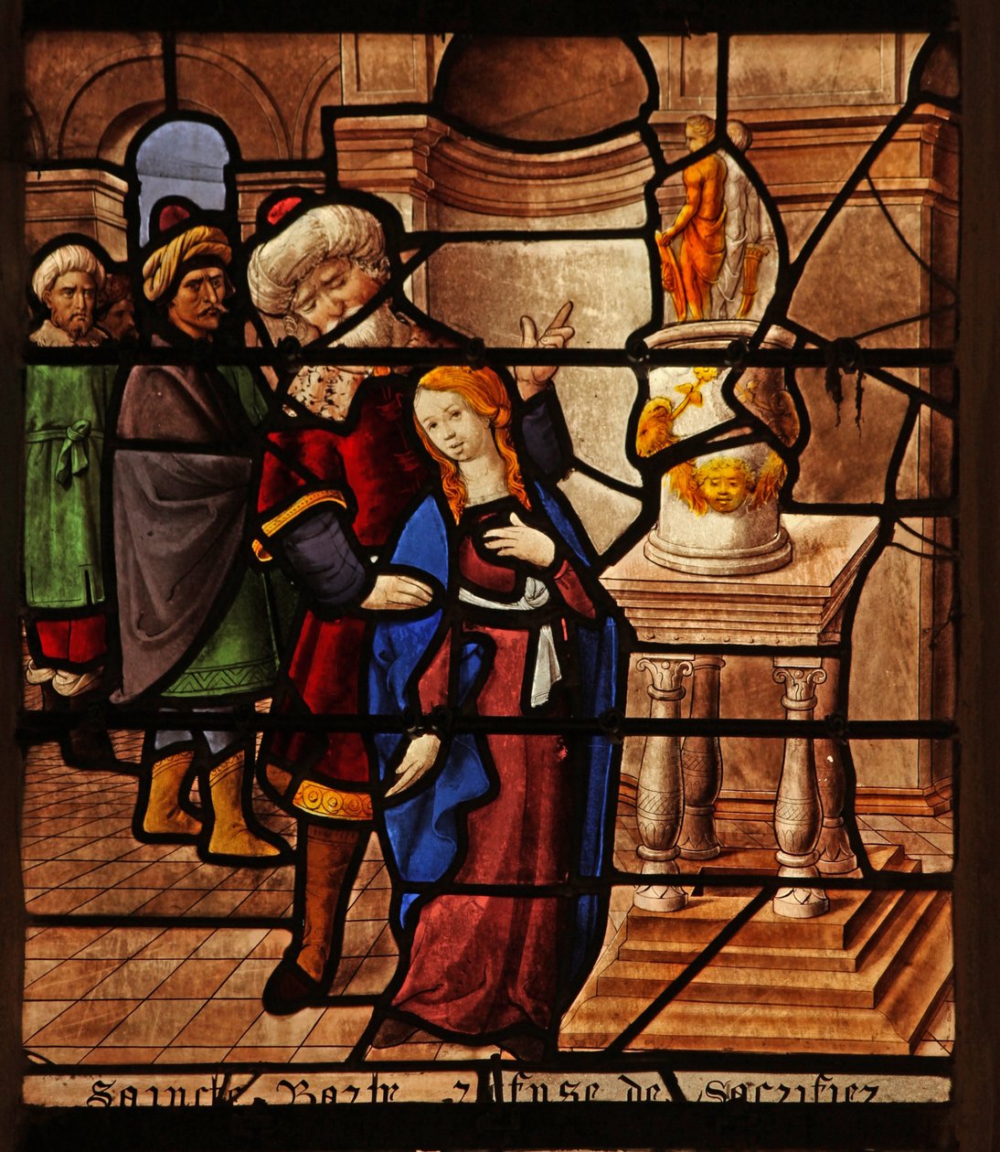 Sainte Barbe refuse de sacrifier aux idoles - French School