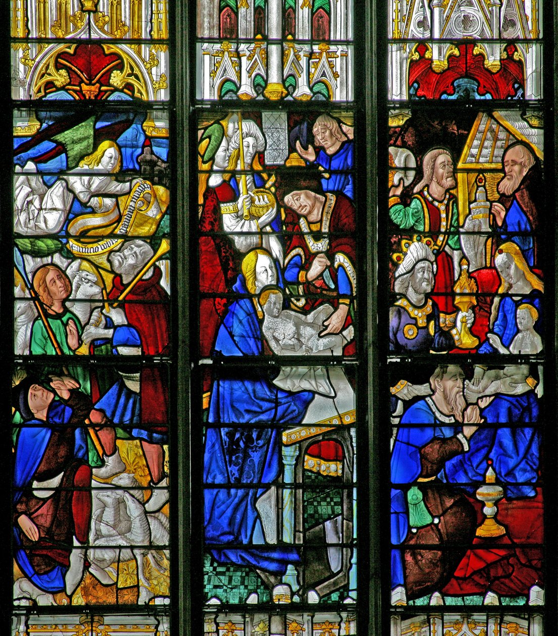 Adoration des Mages, Annonciation aux bergers, Circoncision - French School