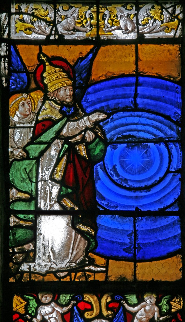 Fenêtre w2 représentant la Création du Firmament - French School