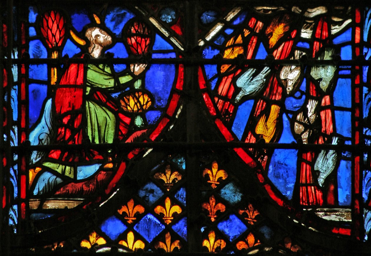 Moïse priant : les cailles descendent - French School