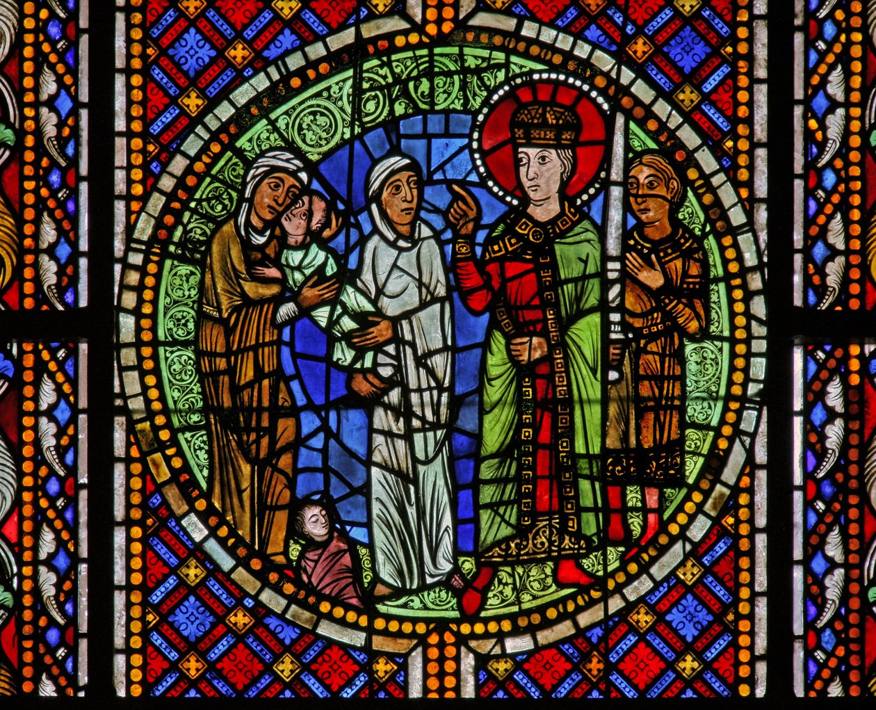 Fenêtre w3 représentant Salomon attribue l