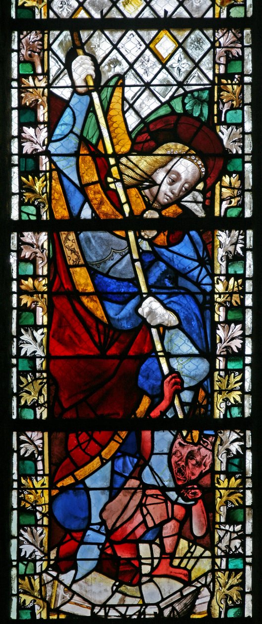 Fenêtre w49 représentant Saint Michel - French School
