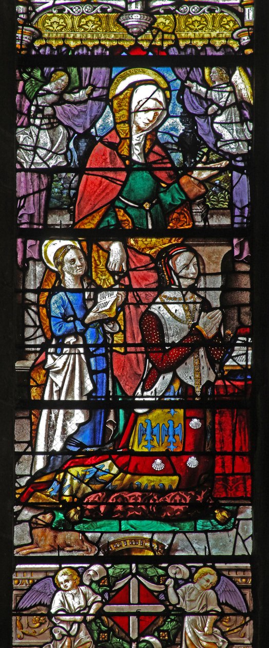Fenêtre w5 représentant Sainte Anne et un donateur - French School