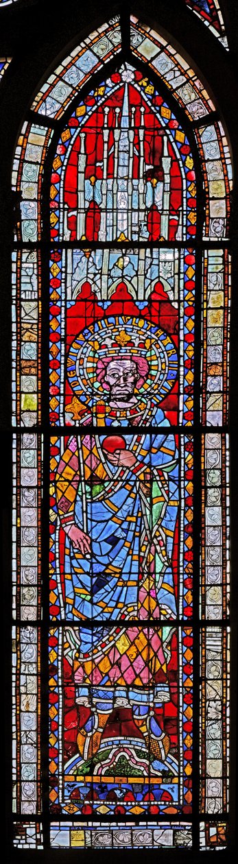 Fenêtre w7 représentant Louis, fils de Lothaire II - French School