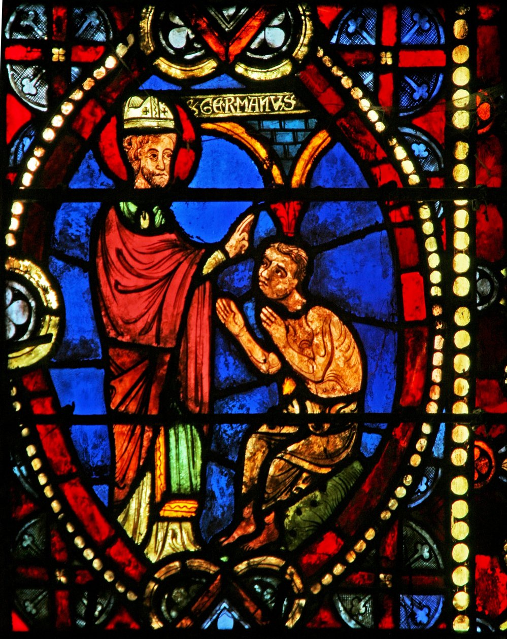 Fenêtre w8 représentant Saint Germain et le fils d