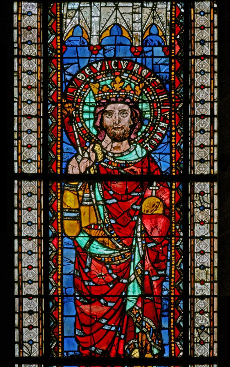 Fenêtre w9 représentant Louis le Pieux - French School
