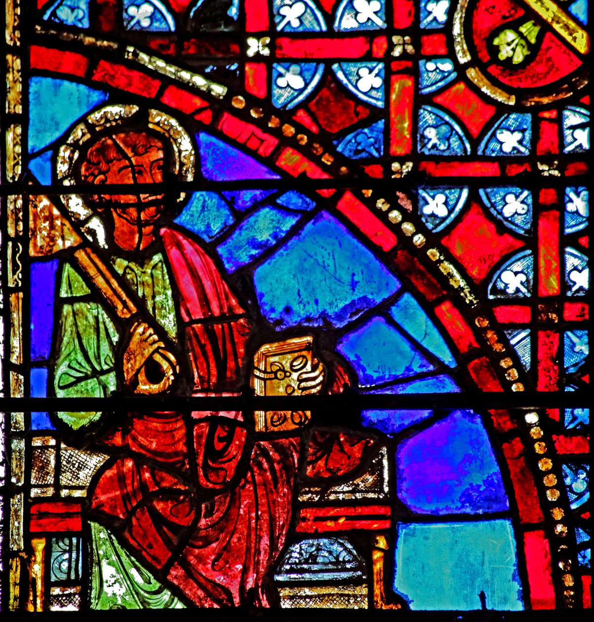 Fenêtre w9 représentant Saint Pierre - French School