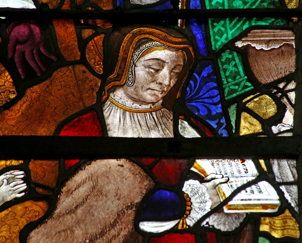 Fenêtre représentant un donateur - French School
