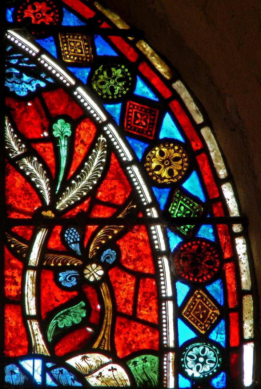 Fenêtre wXX représentant une végétation décorative - French School