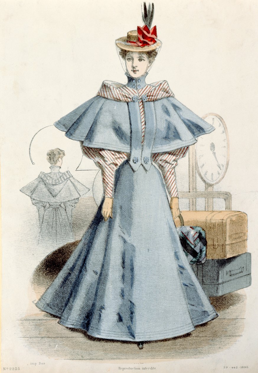 Femme en robe de voyage, de Le Coquet, 1895 - French School