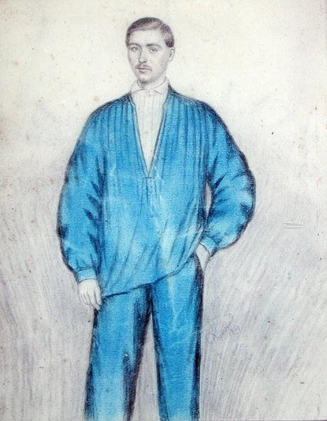 Jeune ouvrier en salopette - French School