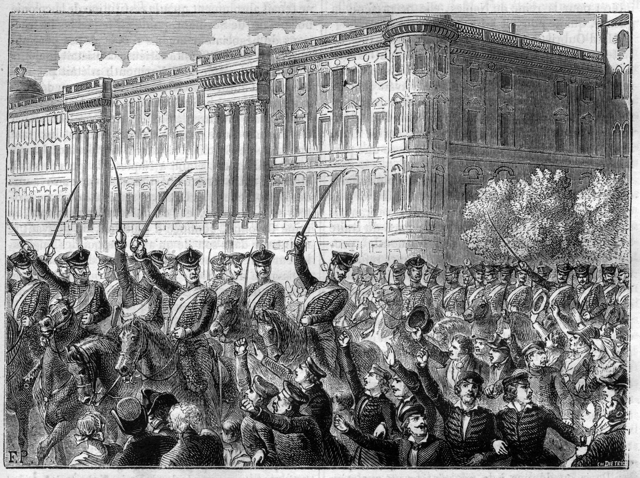Événements de la guerre de la Quatrième Coalition 1806 - 1807 - Enthousiasme guerrier à Berlin - Quatrième Coalition - Grande agitation à Berlin - Cri de guerre contre la France - dans "Histoire de l