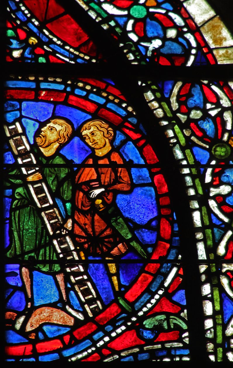 Hommes avec une échelle à la Crucifixion - French School