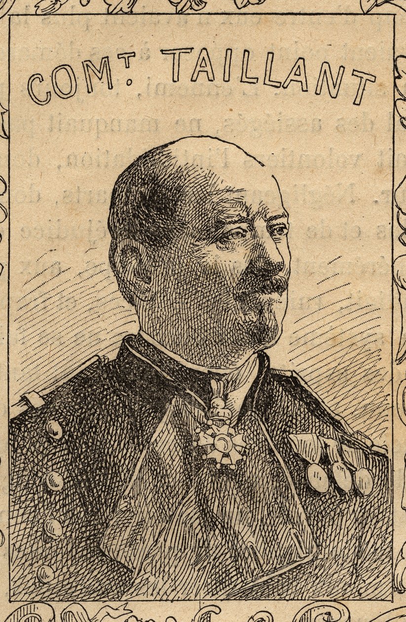 portrait du commandant français Pierre Taillant - 1870-71 (gravure)
