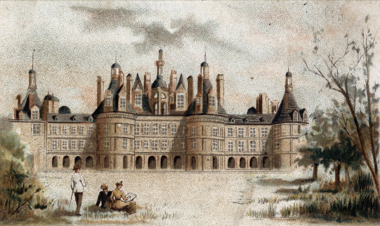 Vue du château de Chambord (Loir-et-Cher) - French School