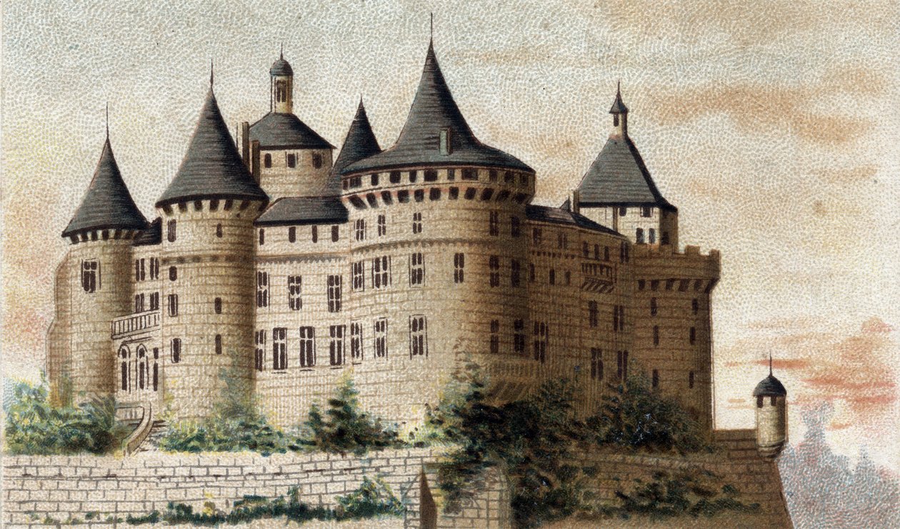 Vue du château de Chastellux (Yonne) - French School