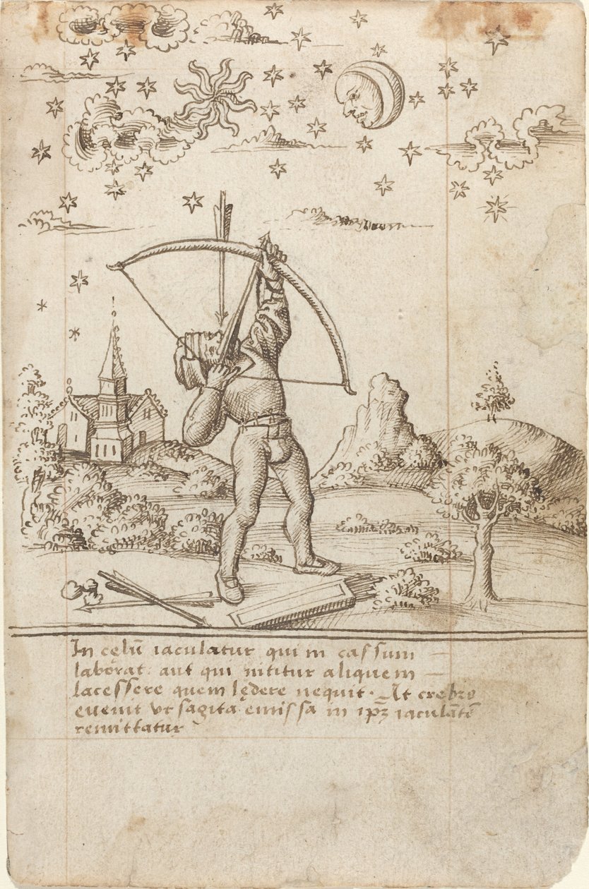 "Vous Tirez sur le Ciel" [fol. 9 recto] - French early 16th Century
