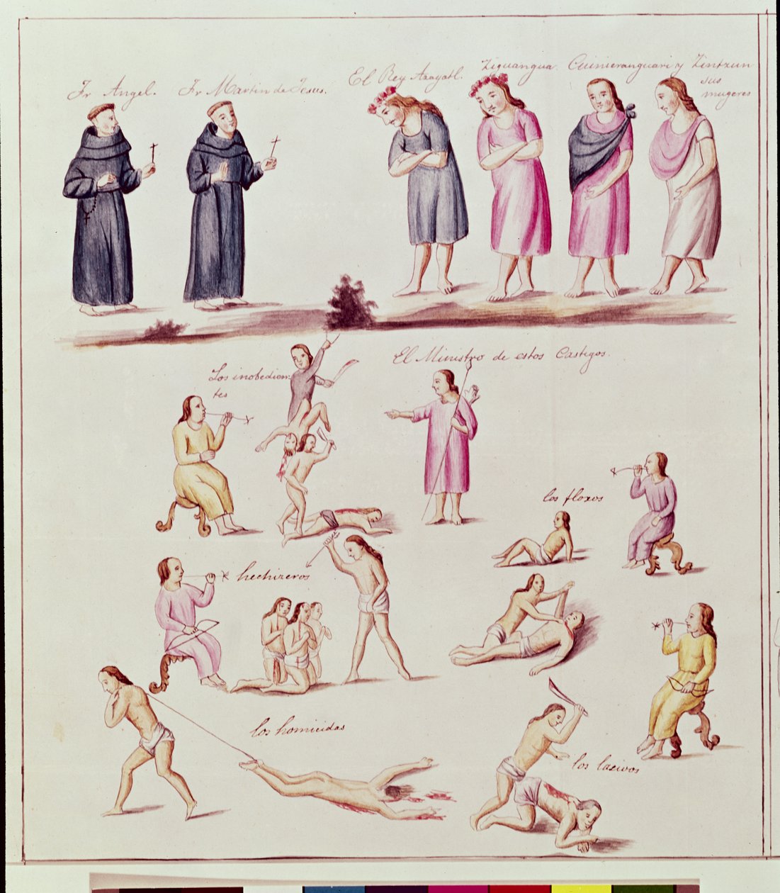 Indiens natifs sur la route de la conversion par les frères espagnols - Friar Pablo (after) Beaumont