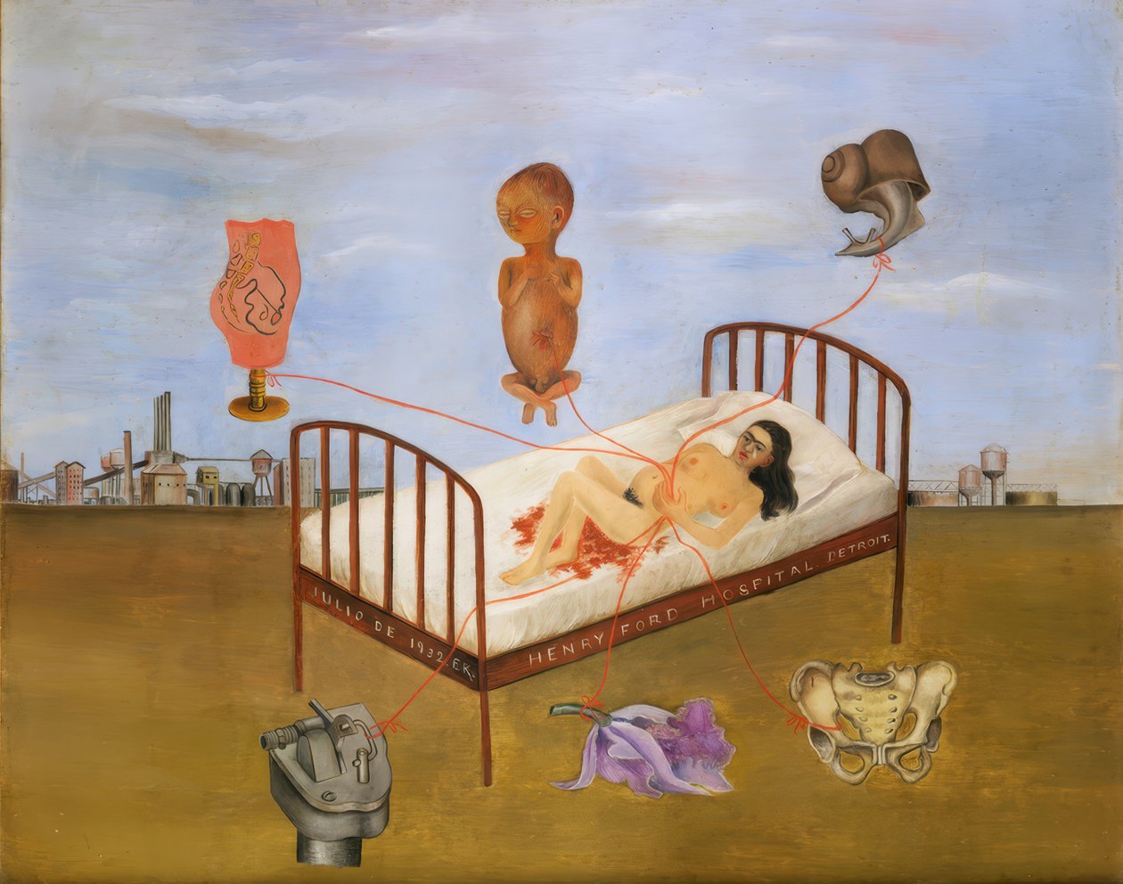 Hôpital Henry Ford ou le lit volant - Frida Kahlo