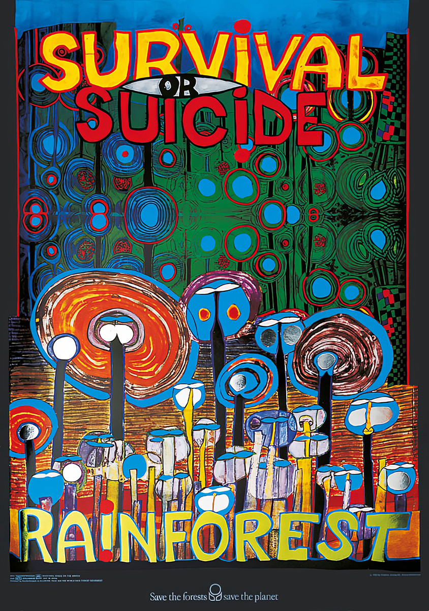 Survie ou suicide - Forêt tropicale - Friedensreich Hundertwasser