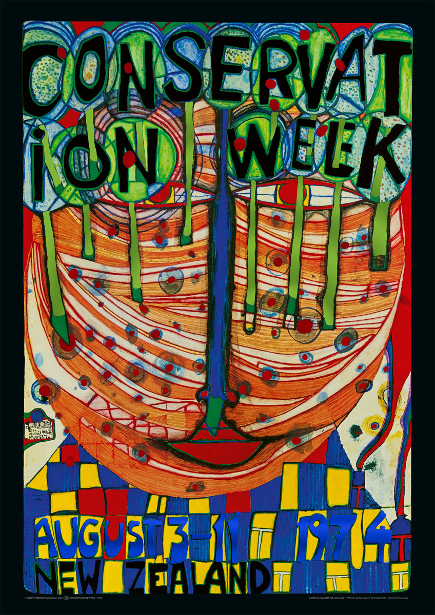 Semaine de la conservation (version verte) - Friedensreich Hundertwasser