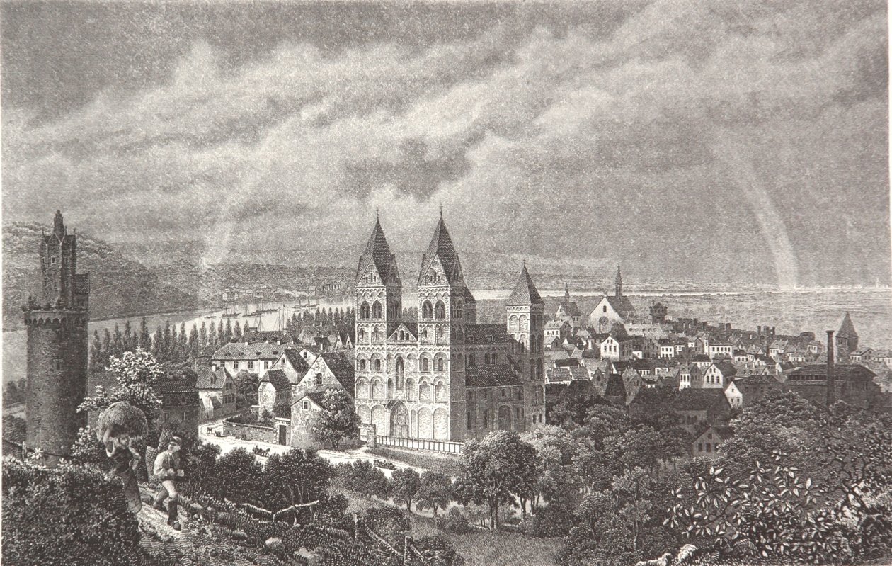 Andernach. Gravure sur acier d