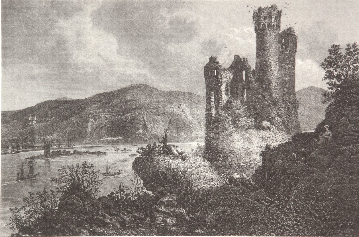 Tour des Souris et Ehrenfels - Pierre Joseph Redouté