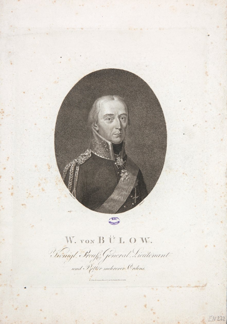 Friedrich Wilhelm Bülow von Dennewitz, vers 1814 - Friedrich Wilhelm Bollinger