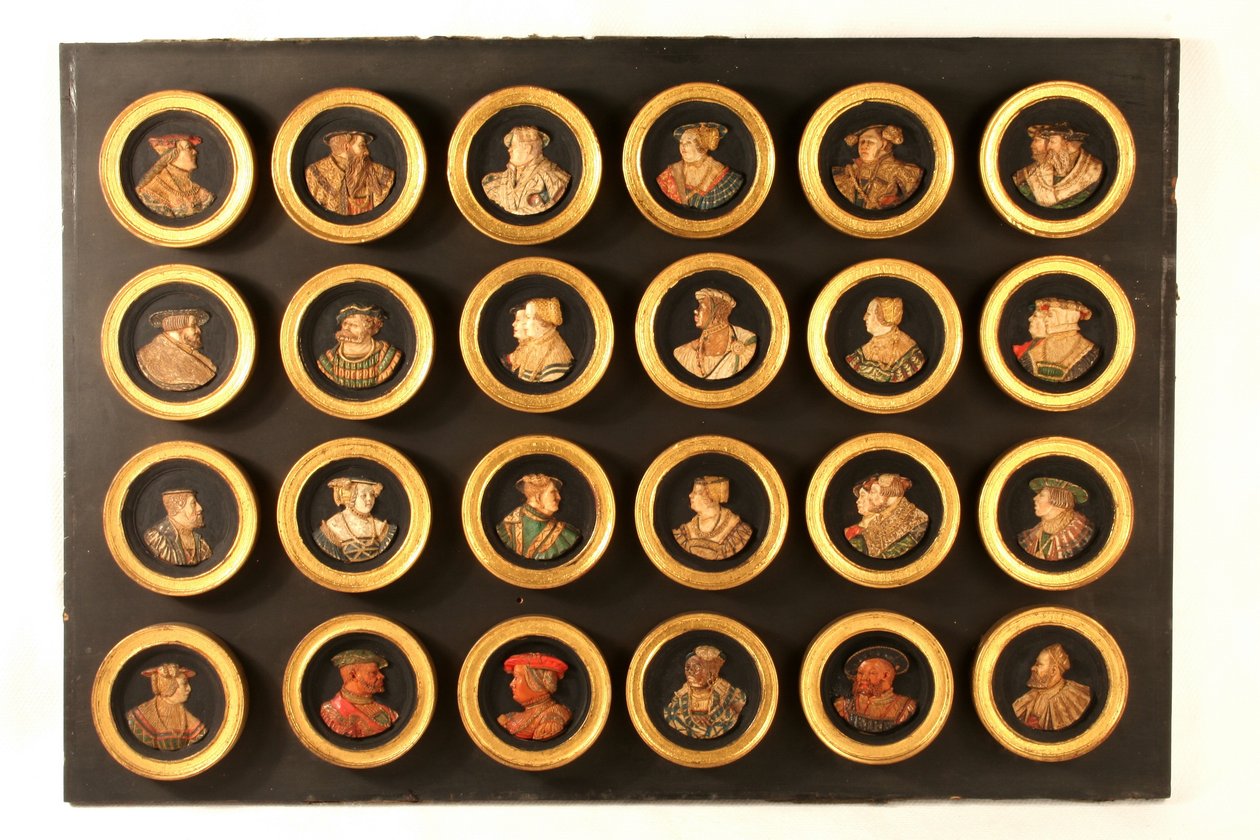 Une collection de vingt-quatre dessinateurs en médaillons de portrait - Friedrich (after) Hagenauer