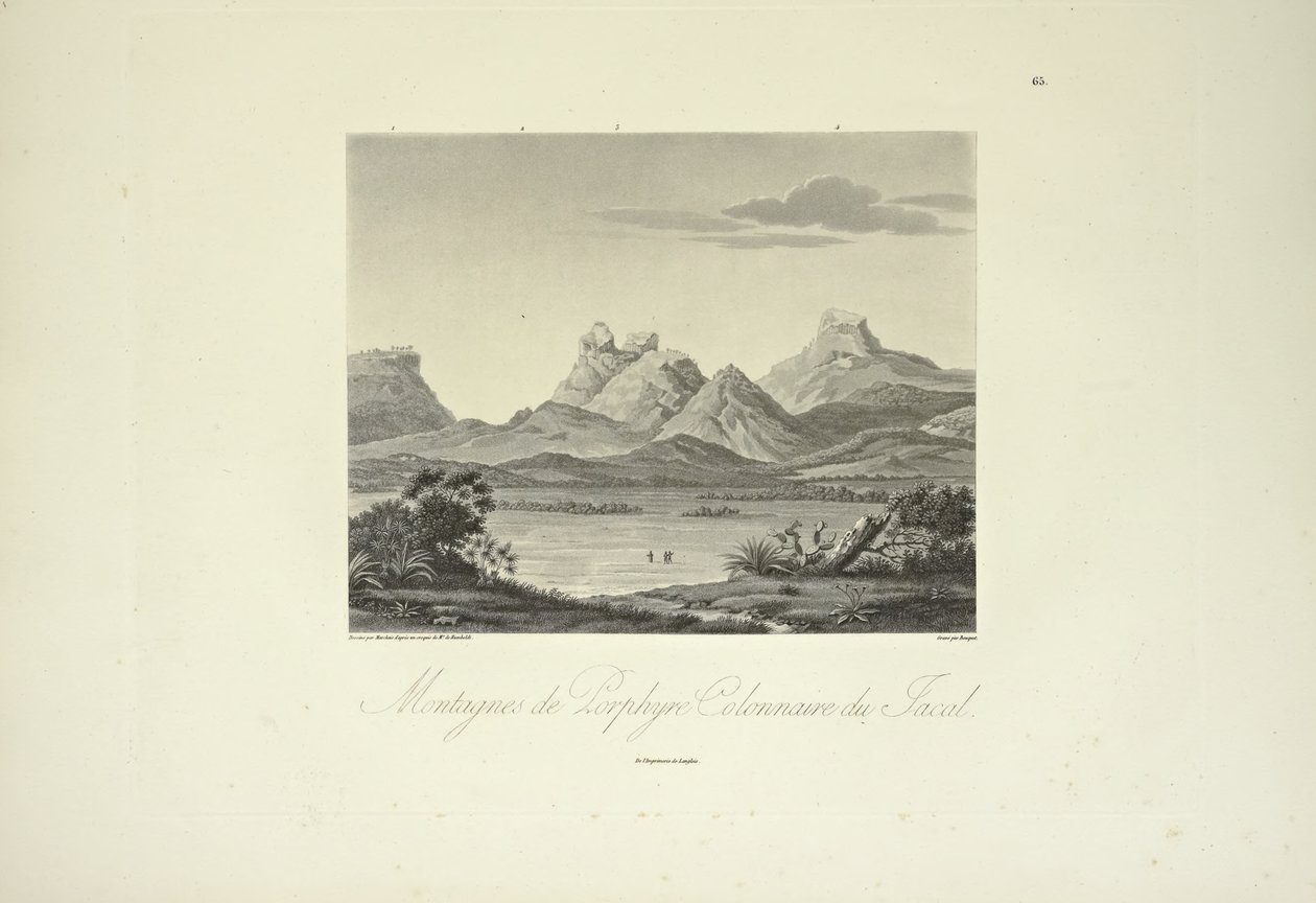 Montagnes de porphyre columnar, Jacal, dessiné par Marchais, gravé par Bouquet, illustration de 