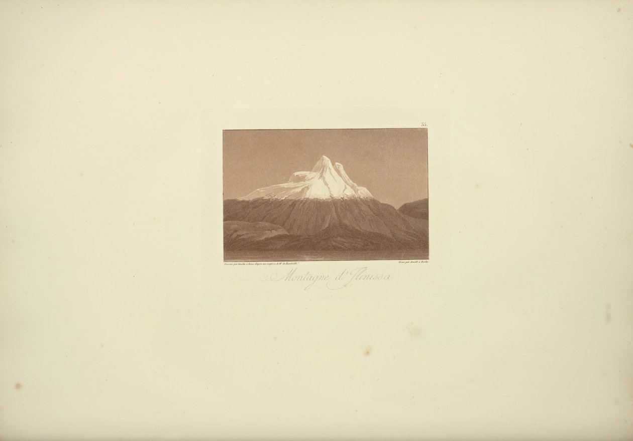 Montagnes de Jlinissa, dessiné par Gmelin, gravé par Arnold, illustration de 