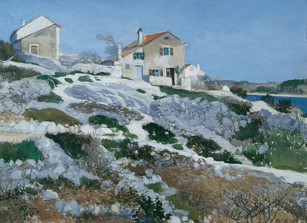 Maisons de pêcheurs à Lussin - Friedrich Beck