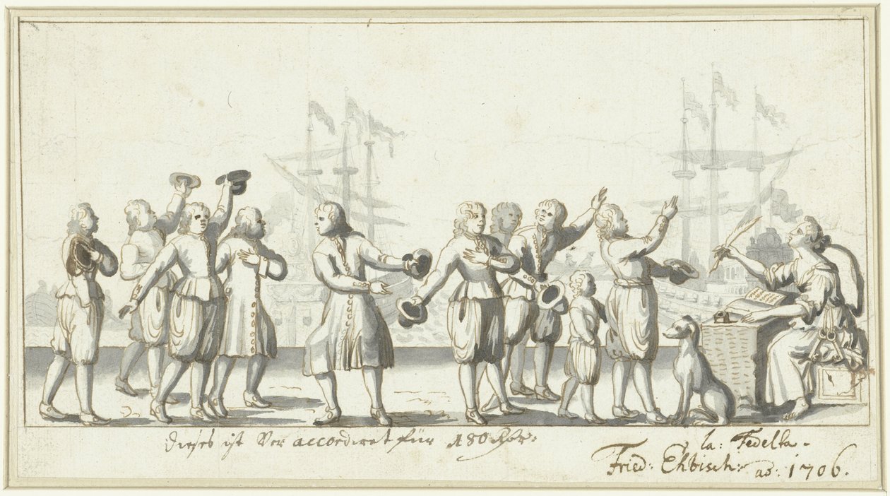 Allégorie sur les négociations de paix en 1706 (?) - Friedrich Ebisch