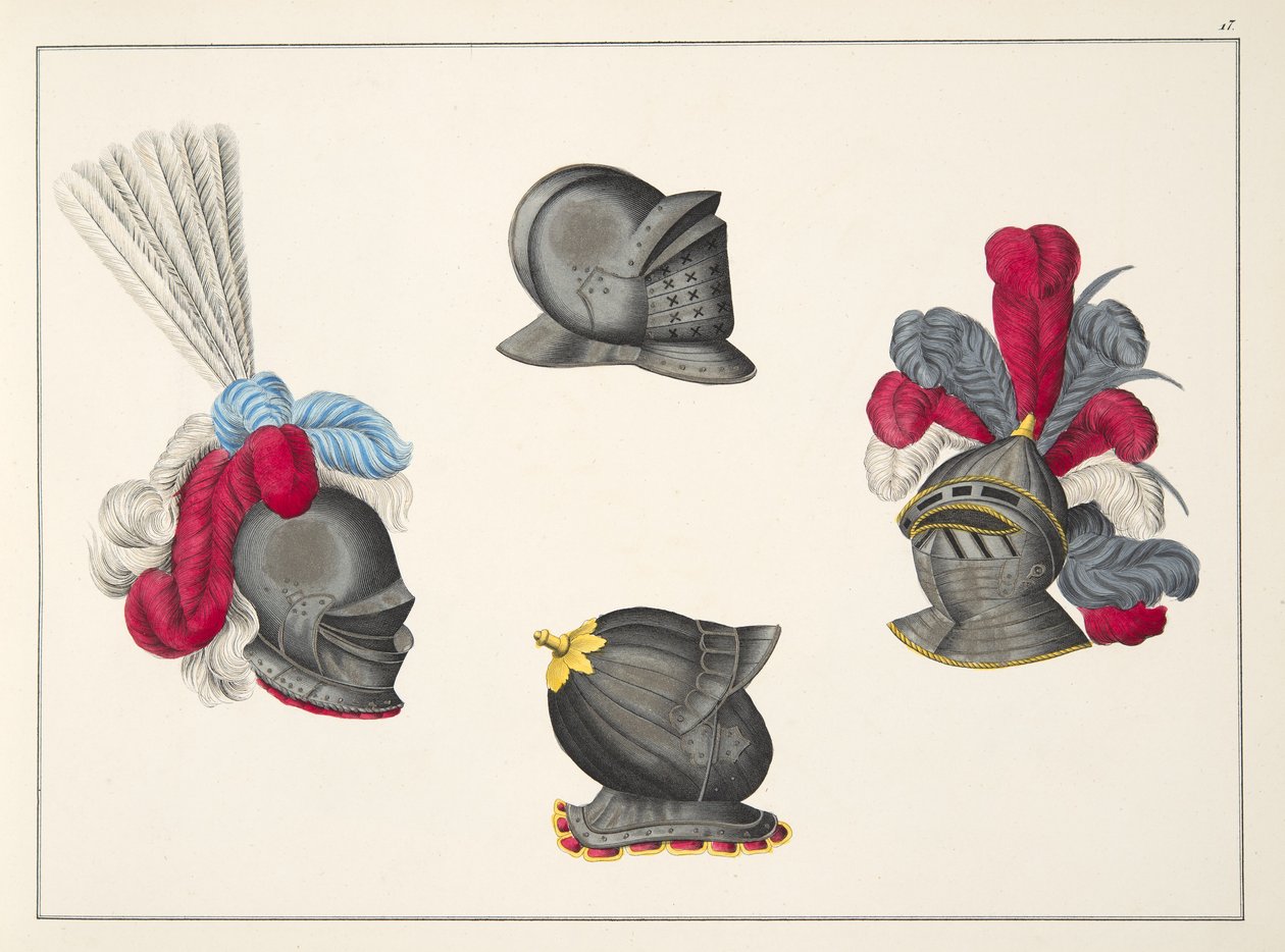 Casques, planche de 