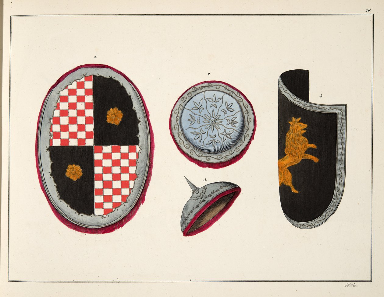Boucliers, planche de 