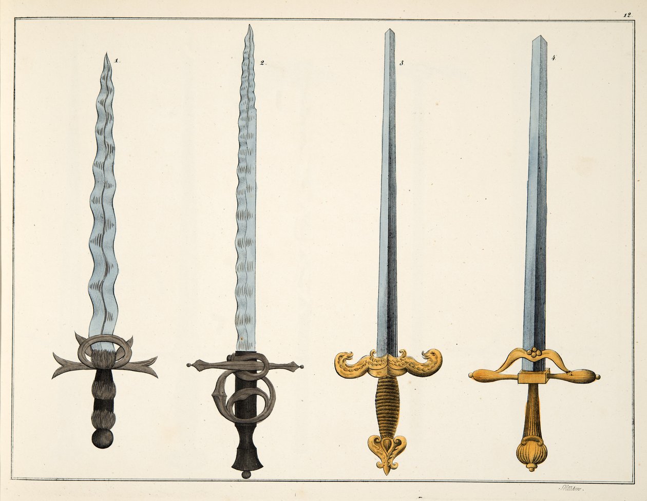 Épées, planche de 