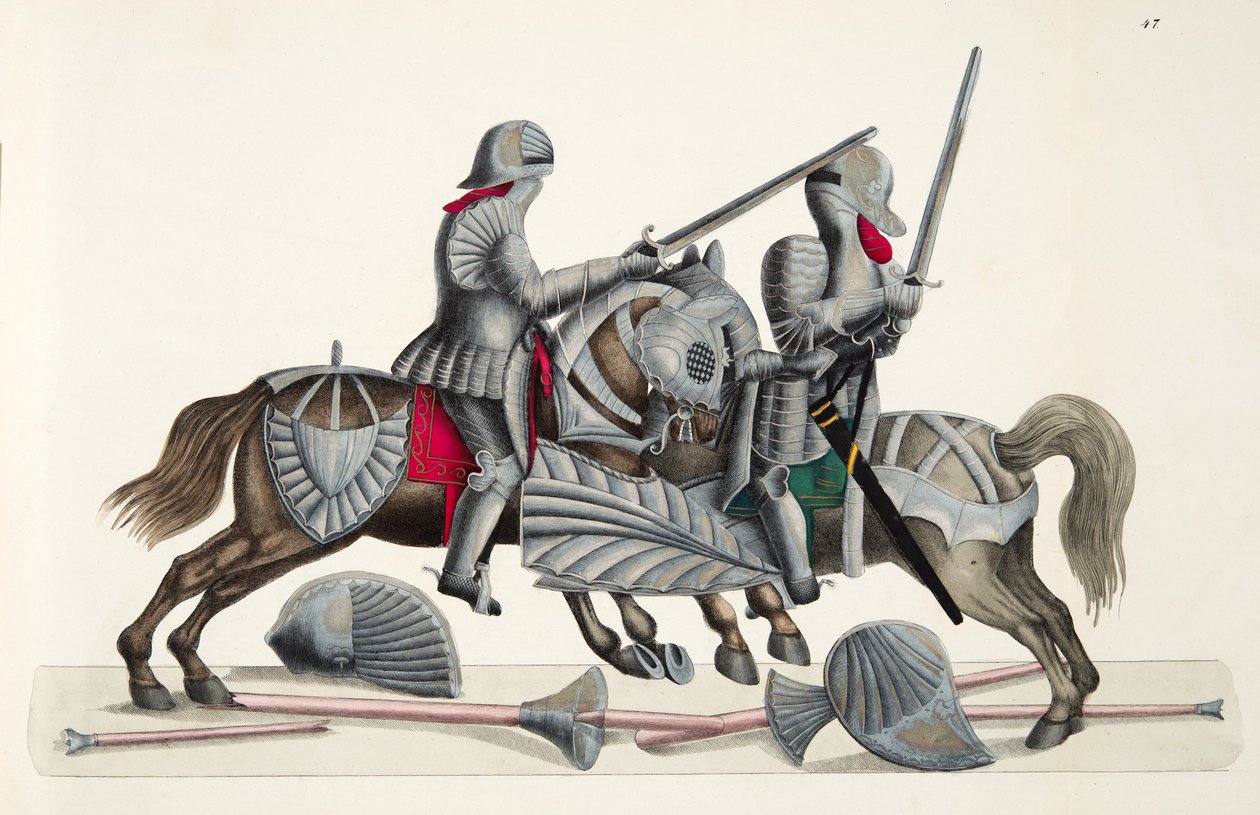 Deux chevaliers à un tournoi, planche de 