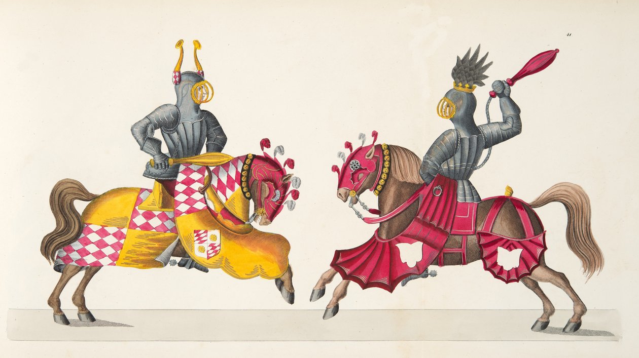 Deux chevaliers à un tournoi, planche de 