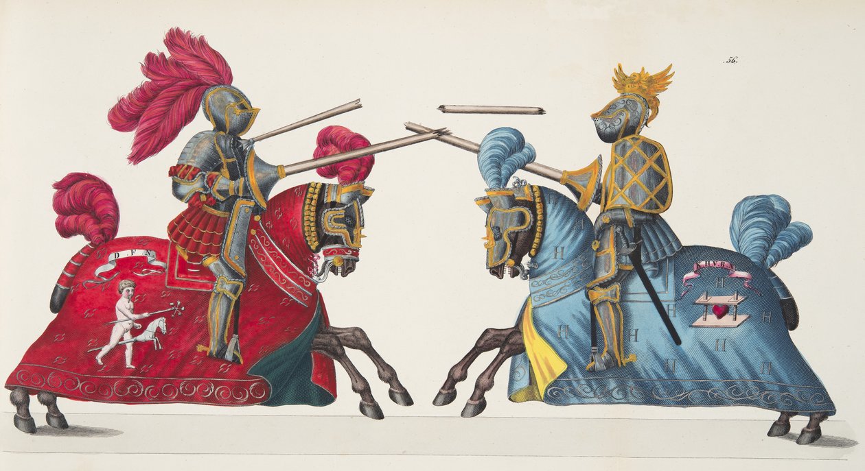 Deux chevaliers à un tournoi, planche de 
