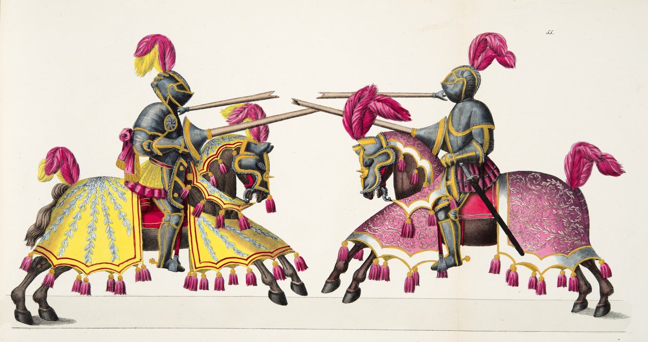 Deux chevaliers à un tournoi, planche de 