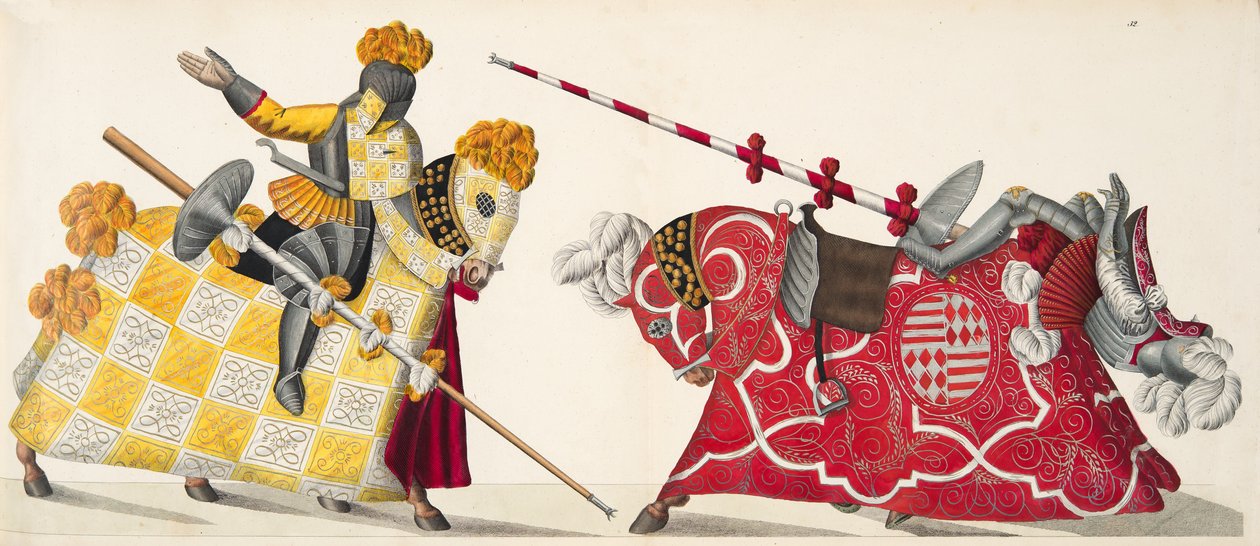 Deux chevaliers à un tournoi, planche de 