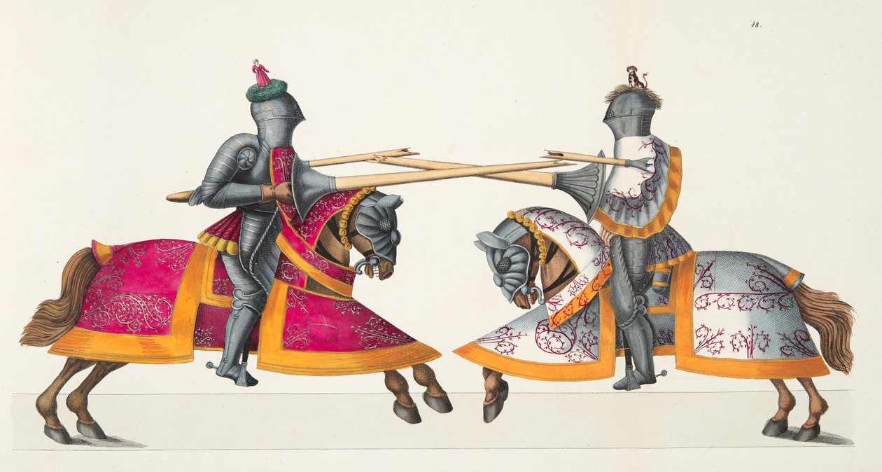 Deux chevaliers à un tournoi, planche de 