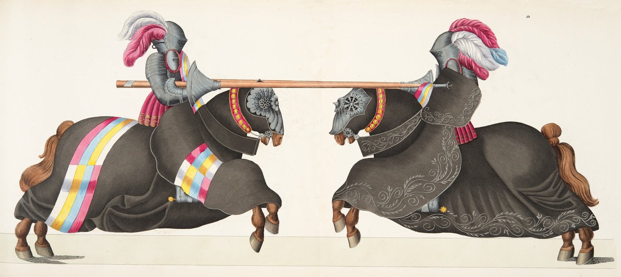 Deux chevaliers à un tournoi, planche de 