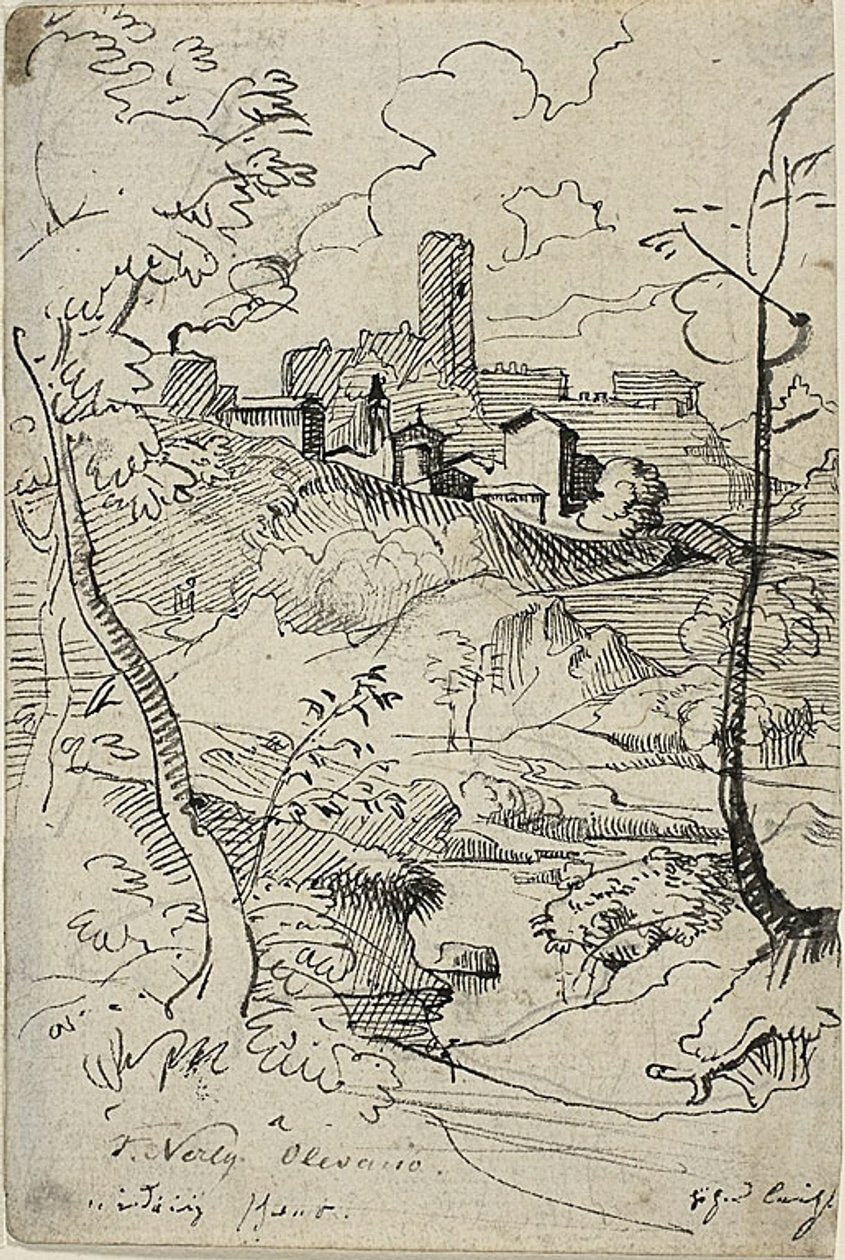 Ville italienne avec rivière (recto) ; Vue d