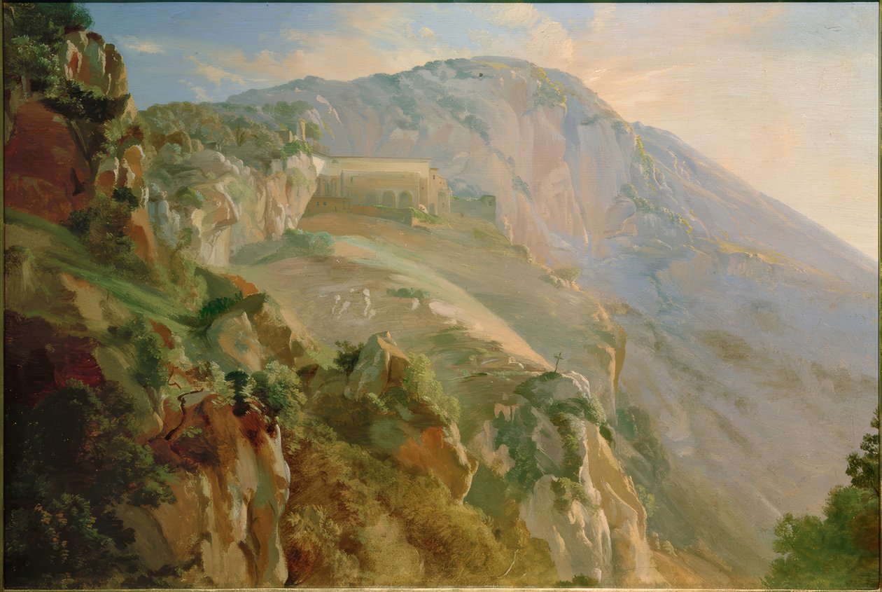 Monastère dans les montagnes près de Subiaco - Friedrich Nerly