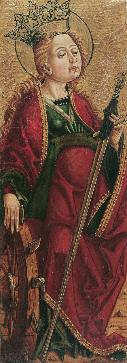 Sainte Catherine (intérieur) et Saint Étienne? (extérieur) - Friedrich Pacher (Umkreis)