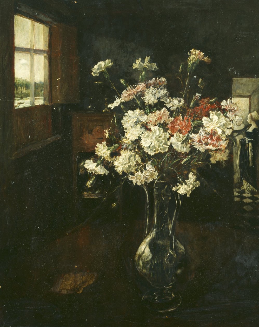 Intérieur avec bouquet d